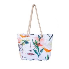 Biggdesign White Faces Beach and Shopping Bag