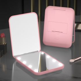 Pocket Mirror, Mini Mirror, 1X/3X Magnification LED Compact Travel Makeup Mirror with Light for Purse, 2-Sided, Portable, Folding, Handheld